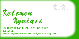 kelemen nyulasi business card